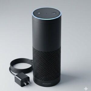 Amazon Echo (1 Generation) Smart Speaker Black- Excellent Condition, 9x3”